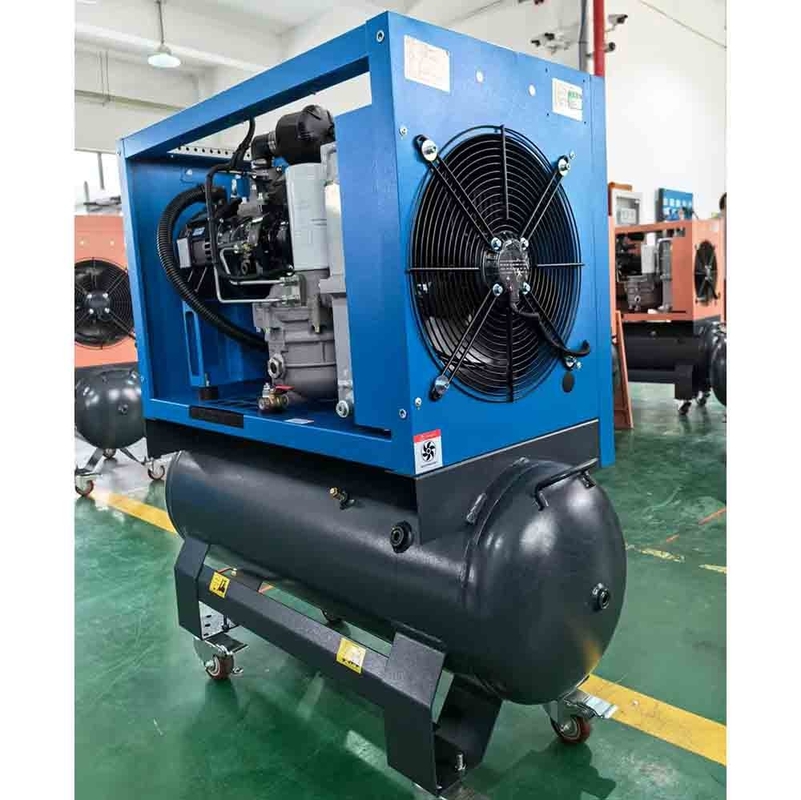 Mini Mały Sprężarz Przemysłowy 2.2kw 3.7kw 4.5kw 5.5kw 7.5kw 9kw Kompresor powietrza wiórowy jednofazowy z zbiornikiem